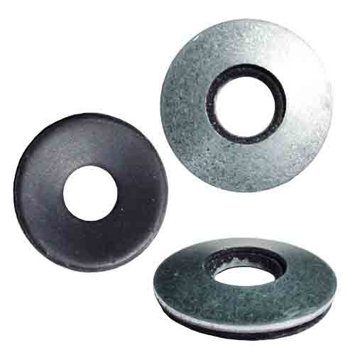 BW58 5/8" Neoprene Bonded Washer, Backing: Steel/Zinc