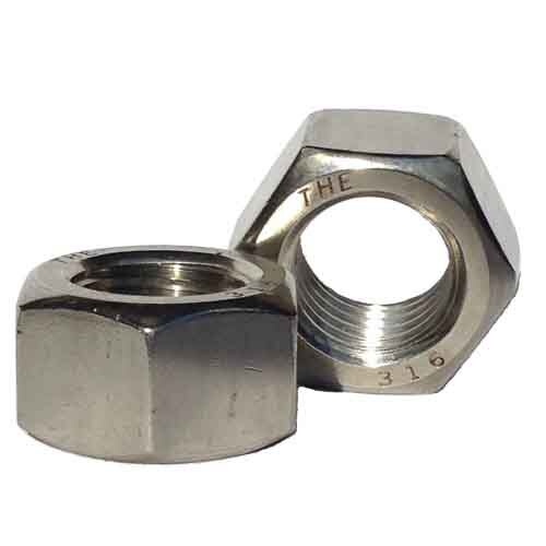 HN78S316 7/8"-9 Finished Hex Nut, Coarse, 316 Stainless