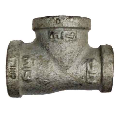 RED3T1123434G 1-1/2" X 3/4" X 3/4" Reducing Tee (3 sizes), Malleable 150#, Galvanized