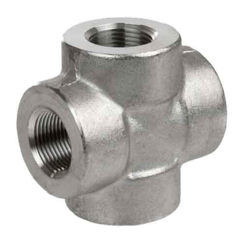 CRS114FT3S304 1-1/4" Cross, Forged, Threaded, Class 3000, T304/304L Stainless