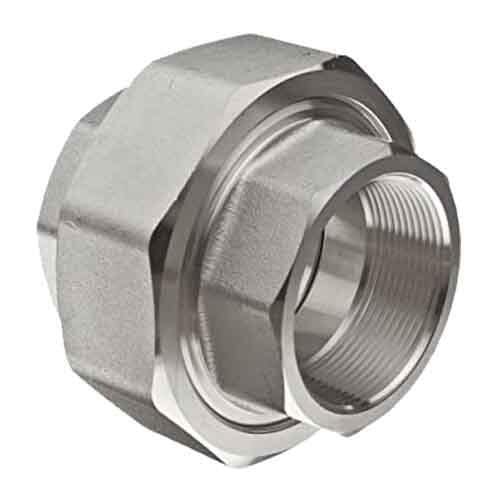 UN12FT3S304 1/2" Union, Forged, Threaded, Class 3000, T304/304L Stainless