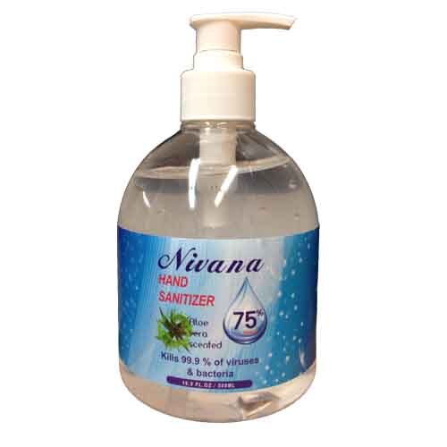 Hand Sanitizer, Bottle w/Pump, 500 ml (16 oz.), 75% Ethanol (Alcohol) Content
