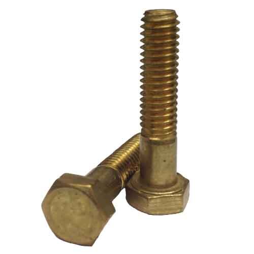 HCS38312B 3/8"-16 X 3-1/2" Hex Cap Screw. Coarse, Brass