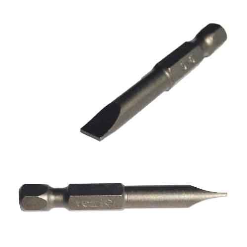 3203 #3 Slotted Insert Bit, 2" Long, 1/4" Hex Power Drive