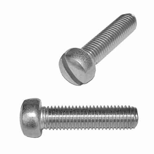 FIMS01038S #10-24 x 3/8" Fillister Head, Slotted, Machine Screw, Coarse, 18-8 Stainless