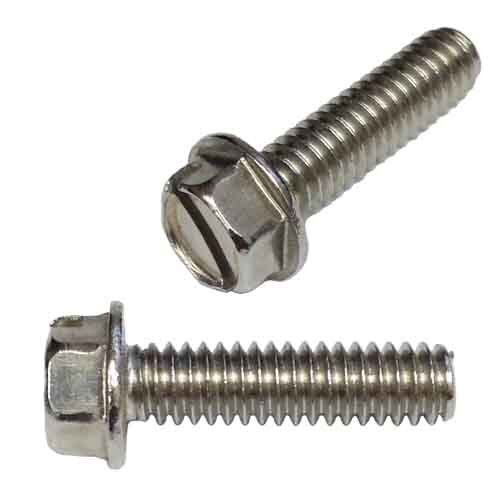 HWHSMSF01012S #10-32  X 1/2" Hex Washer Head, Slotted, Machine Screw, Fine, 18-8 Stainless