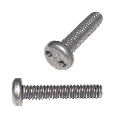 PSMS6114S #6-32 x 1-1/4" Pan Head, Spanner, Security Machine Screw, 18-8 Stainless