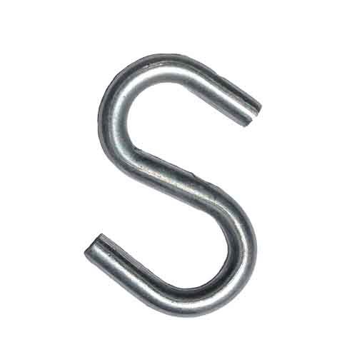 SH32 #32 S-Hook, Steel, Zinc,  (#172-1 3/4)