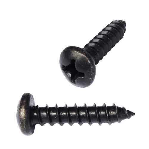 PPTS838BZ #8 X 3/8" Pan Head, Phillips, Tapping Screw, Type A, Black Oxide