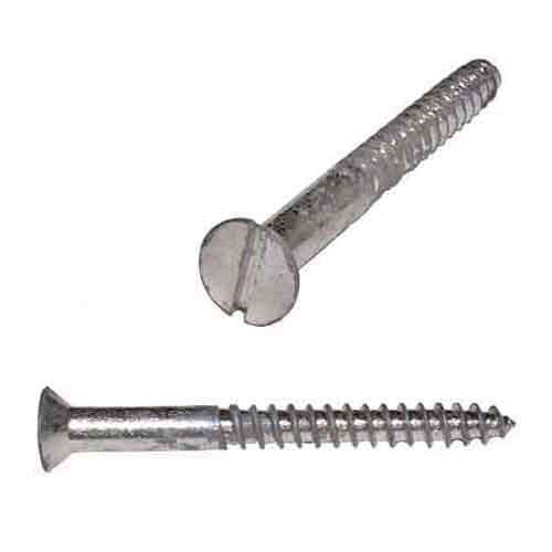 FWS10212S #10 X 2-1/2" Flat Head, Slotted, Wood Screw, 18-8 Stainless