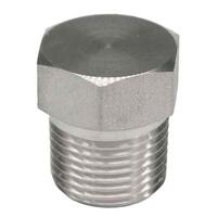 HHP18FT3S316 1/8" Hex Head Plug, Forged, Threaded, Class 3000, T316/316L Stainless