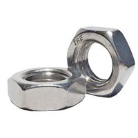 1/2"-13 Hex Jam Nut, Coarse, 18-8 Stainless