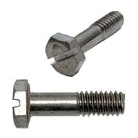 1/4"-20 x 1" Hex Head, Slotted, Machine Screw, Coarse (1/2" of threads), 18-8 Stainless