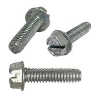 #10-24 X 1/2" Hex Washer Head, Slotted, Thread Forming Screw, Zinc