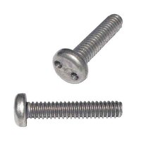 #10-32 X 1/2" Pan Head, Spanner, Security Machine Screw, 18-8 Stainless